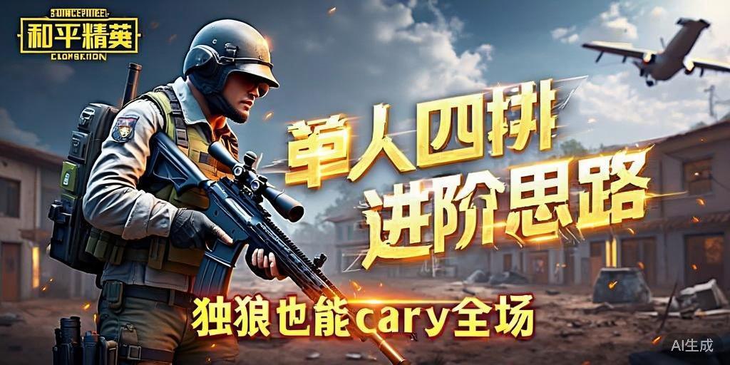 和平精英单人四排进阶思路，独狼也能carry全场！