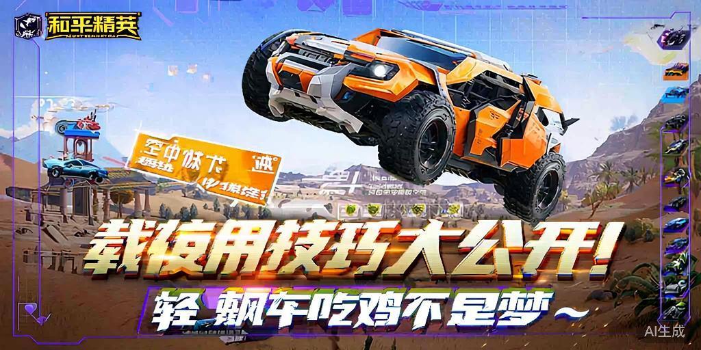 和平精英载具使用技巧大公开！轻松飙车吃鸡不是梦~